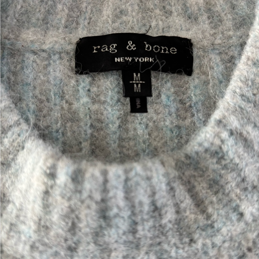 Rag & Bone Light Blue & White Knit Sweater Women’s Medium
